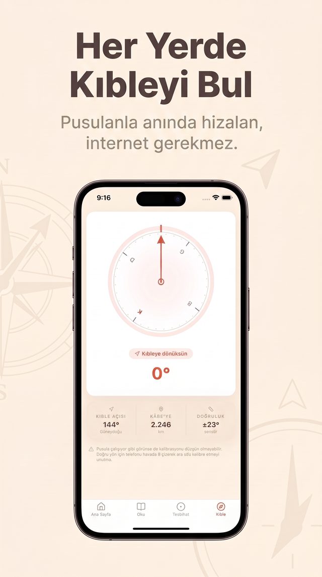 Her Yerde Doğru Kıbleyi Bul